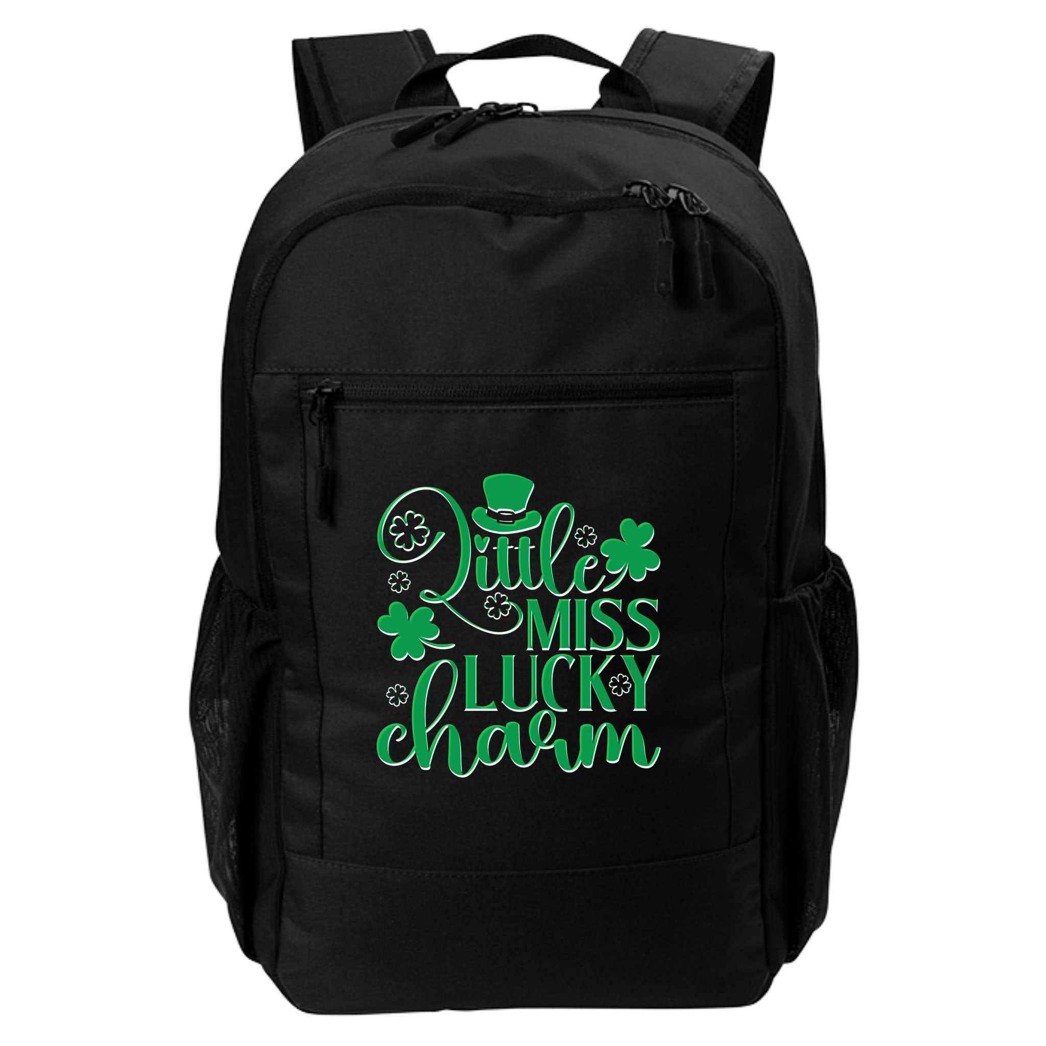 Cute St Patricks Day Little Miss Lucky Charm Backpack