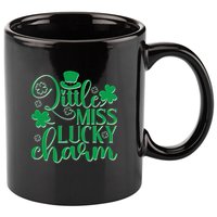 Cute St Patricks Day Little Miss Lucky Charm 11oz C Handle Ceramic Mug