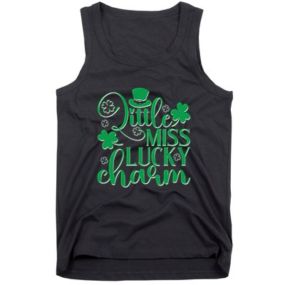 Cute St Patricks Day Little Miss Lucky Charm Tank Top