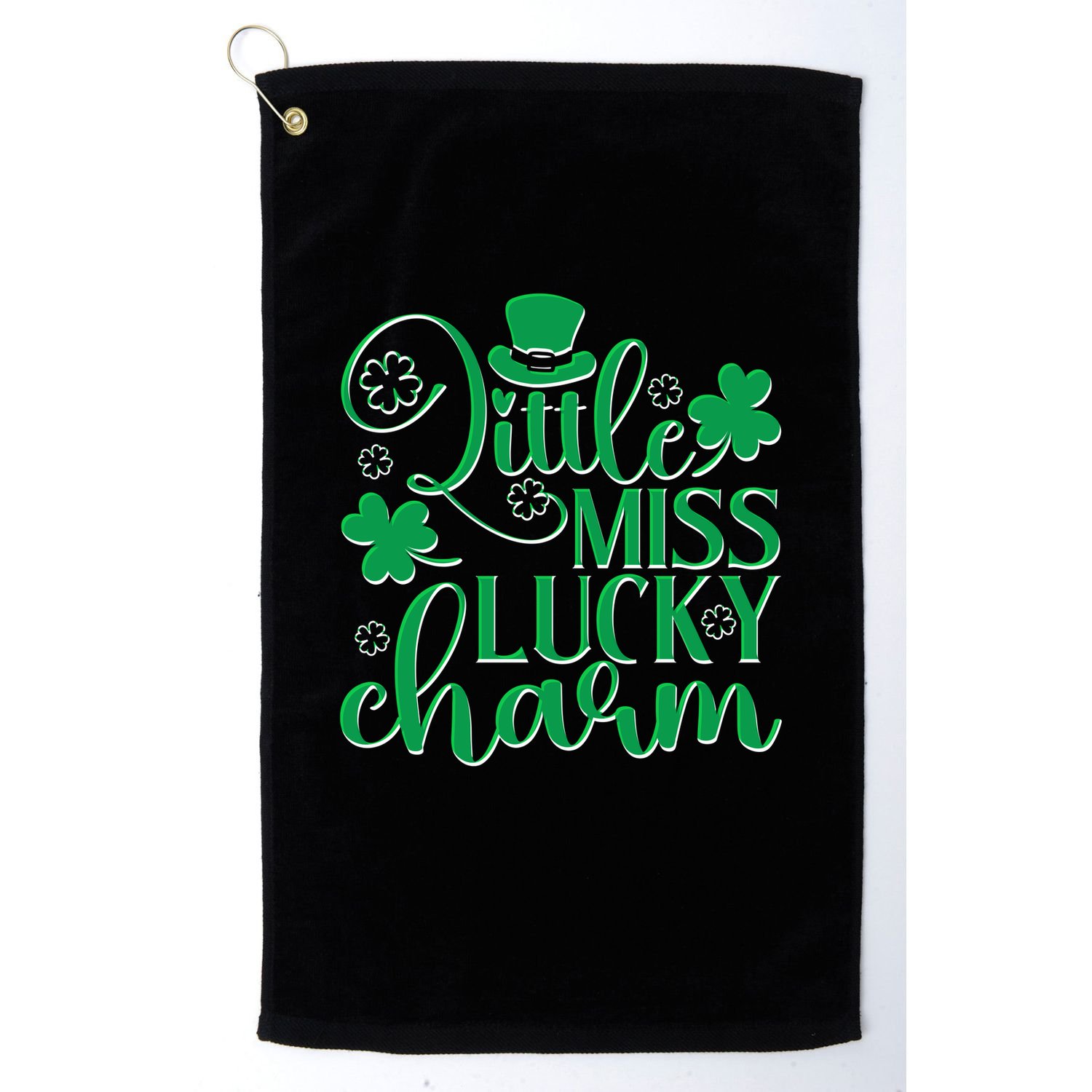 Cute St Patricks Day Little Miss Lucky Charm Golf Towel