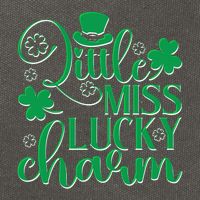 Cute St Patricks Day Little Miss Lucky Charm Cotton Canvas Backpack