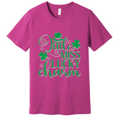 Cute St Patricks Day Little Miss Lucky Charm Premium T-Shirt