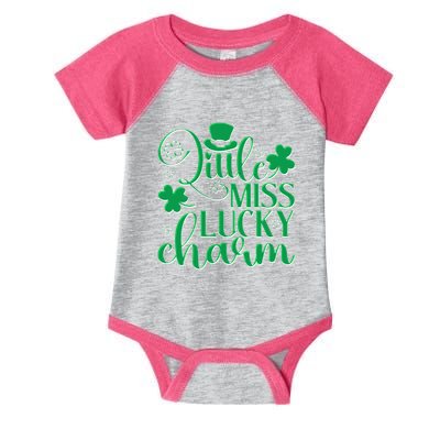 Cute St Patricks Day Little Miss Lucky Charm Infant Baby Jersey Bodysuit