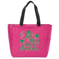 Cute St Patricks Day Little Miss Lucky Charm Zip Tote Bag