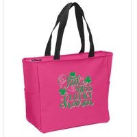 Cute St Patricks Day Little Miss Lucky Charm Zip Tote Bag