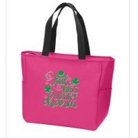 Cute St Patricks Day Little Miss Lucky Charm Zip Tote Bag