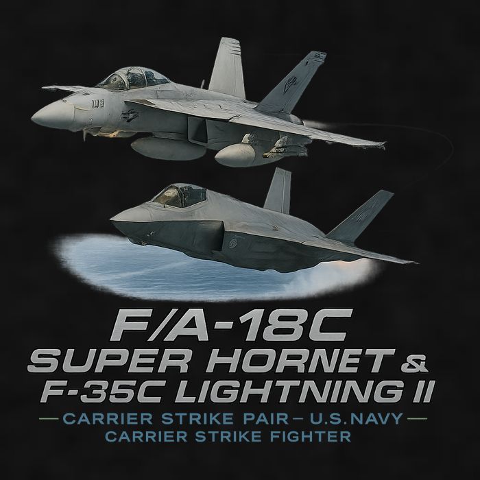 Carrier Strike Pair – F/A-18F & F-35C Ladies PosiCharge Tri-Blend Wicking Tank