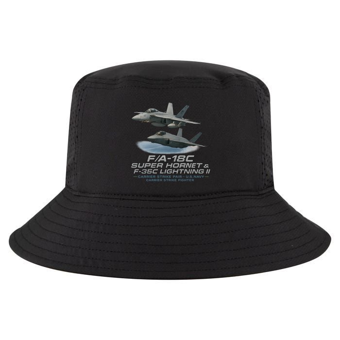 Carrier Strike Pair – F/A-18F & F-35C Cool Comfort Performance Bucket Hat