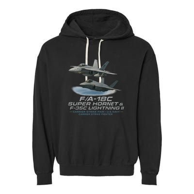 Carrier Strike Pair – F/A-18F & F-35C Garment-Dyed Fleece Hoodie