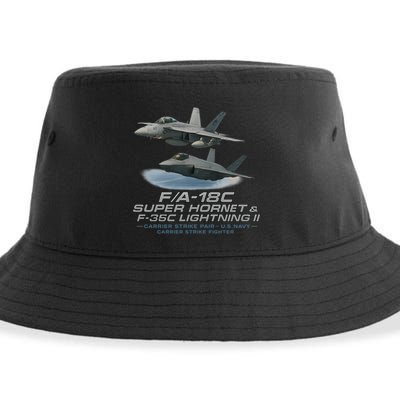 Carrier Strike Pair – F/A-18F & F-35C Sustainable Bucket Hat