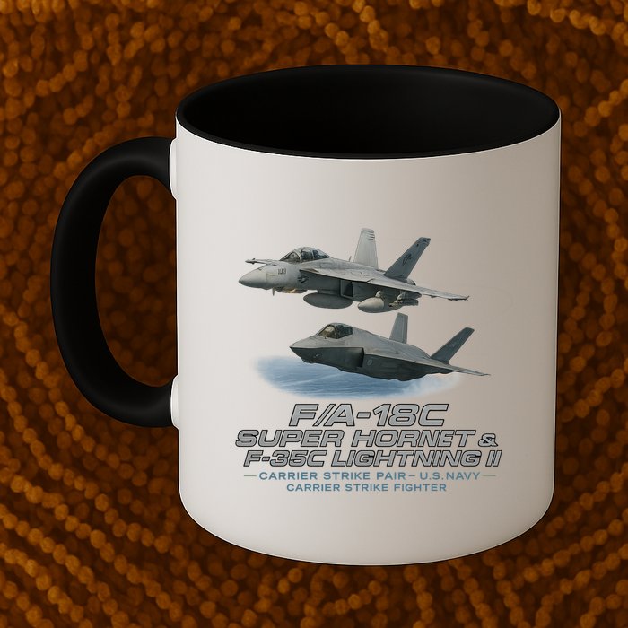 Carrier Strike Pair – F/A-18F & F-35C Mug