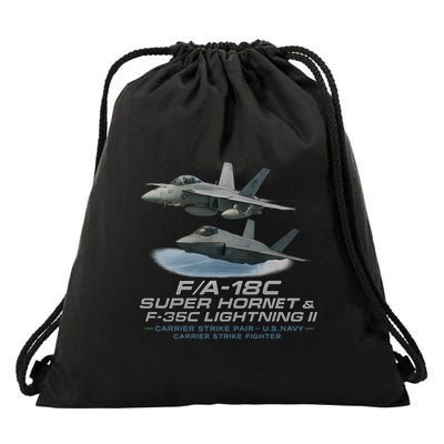 Carrier Strike Pair – F/A-18F & F-35C Drawstring Bag