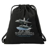 Carrier Strike Pair – F/A-18F & F-35C Drawstring Bag