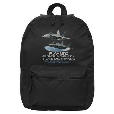 Carrier Strike Pair – F/A-18F & F-35C 16 in Basic Backpack