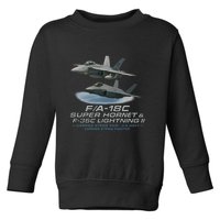 Carrier Strike Pair – F/A-18F & F-35C Toddler Sweatshirt