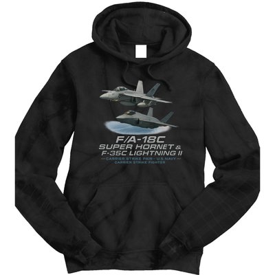 Carrier Strike Pair – F/A-18F & F-35C Tie Dye Hoodie