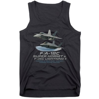 Carrier Strike Pair – F/A-18F & F-35C Tank Top