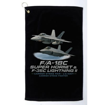 Carrier Strike Pair – F/A-18F & F-35C Golf Towel
