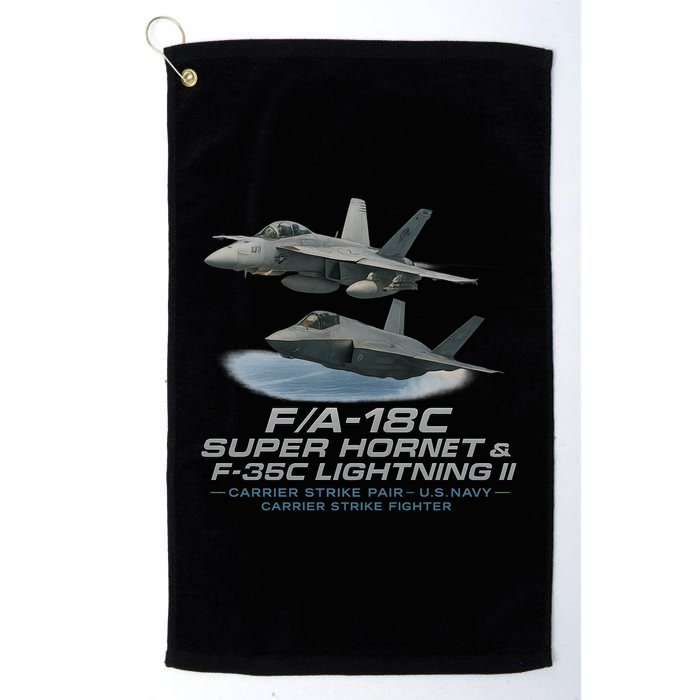 Carrier Strike Pair – F/A-18F & F-35C Golf Towel