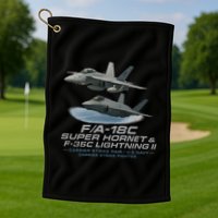 Carrier Strike Pair – F/A-18F & F-35C Golf Towel