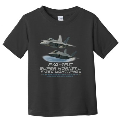Carrier Strike Pair – F/A-18F & F-35C Toddler T-Shirt