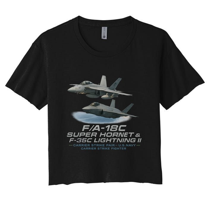 Carrier Strike Pair – F/A-18F & F-35C Crop Top