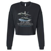 Carrier Strike Pair – F/A-18F & F-35C Cropped Pullover Crew