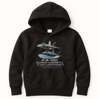 Carrier Strike Pair – F/A-18F & F-35C Kids Hoodie