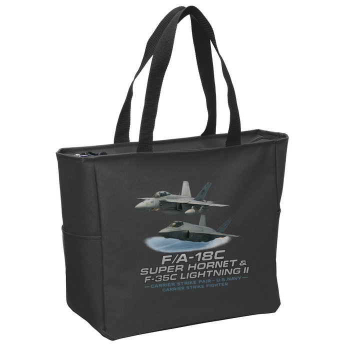 Carrier Strike Pair – F/A-18F & F-35C Zip Tote Bag