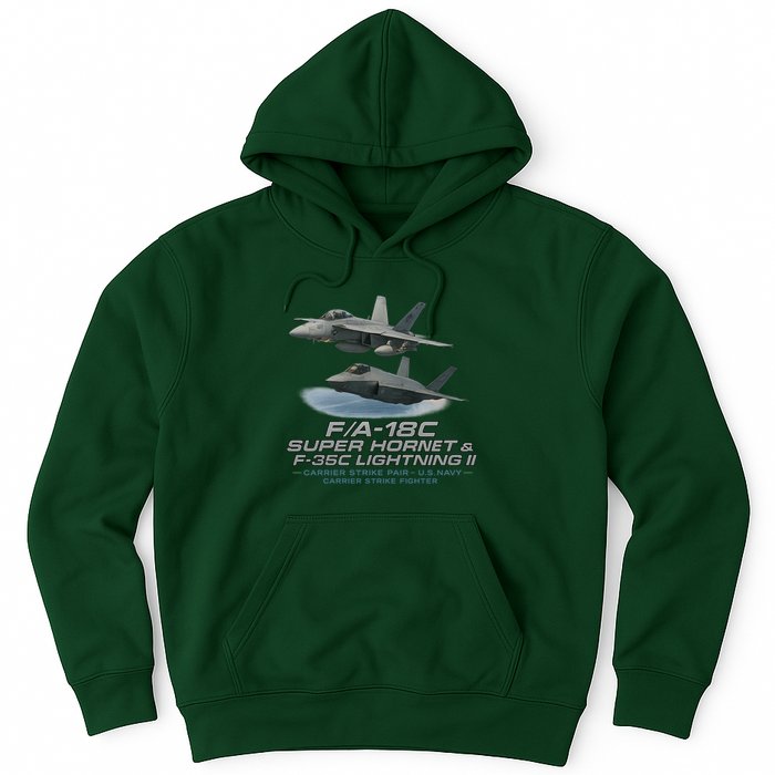 Carrier Strike Pair – F/A-18F & F-35C Hoodie