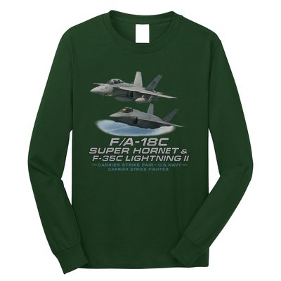 Carrier Strike Pair – F/A-18F & F-35C Long Sleeve Shirt