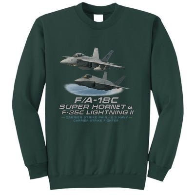 Carrier Strike Pair – F/A-18F & F-35C Sweatshirt