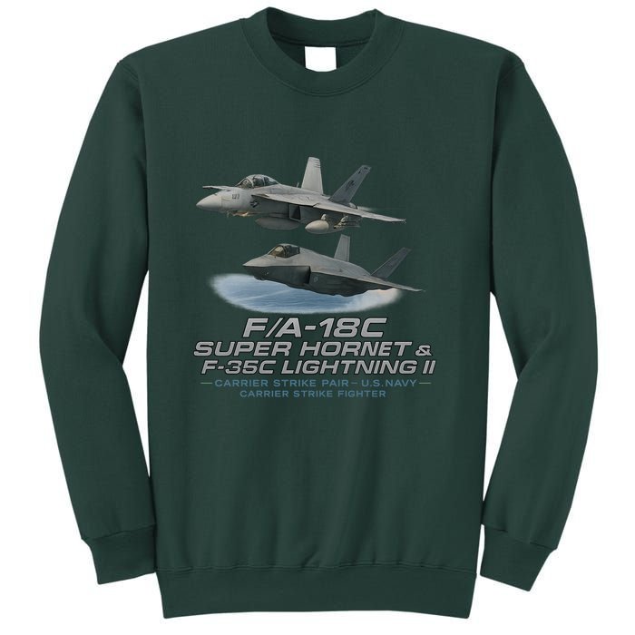 Carrier Strike Pair – F/A-18F & F-35C Sweatshirt