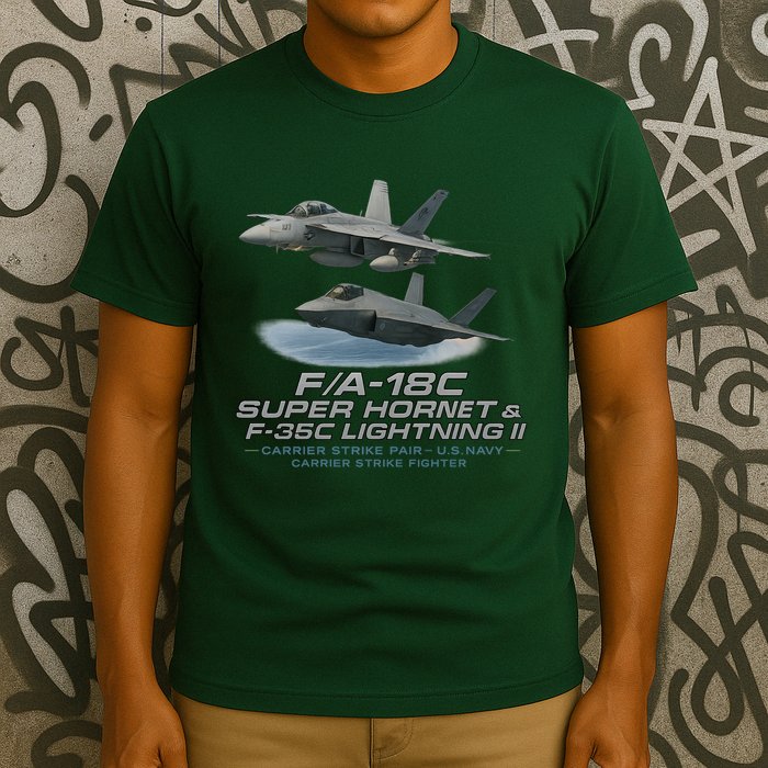 Carrier Strike Pair – F/A-18F & F-35C T-Shirt