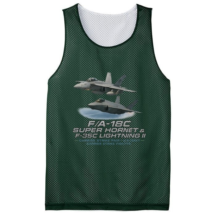 Carrier Strike Pair – F/A-18F & F-35C Mesh Reversible Basketball Jersey Tank