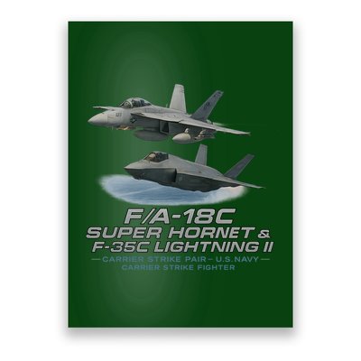 Carrier Strike Pair – F/A-18F & F-35C Poster