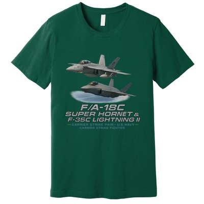 Carrier Strike Pair – F/A-18F & F-35C Premium T-Shirt