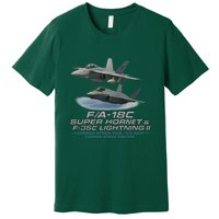 Carrier Strike Pair – F/A-18F & F-35C Premium T-Shirt