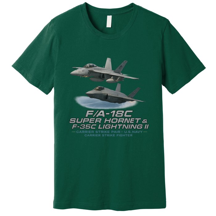Carrier Strike Pair – F/A-18F & F-35C Premium T-Shirt