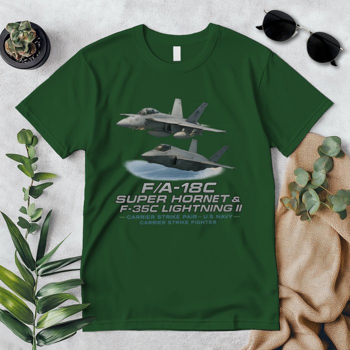 Carrier Strike Pair – F/A-18F & F-35C Premium T-Shirt