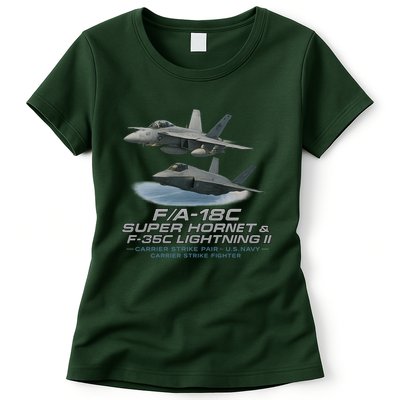 Carrier Strike Pair – F/A-18F & F-35C Womens T-Shirt