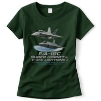 Carrier Strike Pair – F/A-18F & F-35C Womens T-Shirt