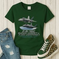 Carrier Strike Pair – F/A-18F & F-35C Womens T-Shirt