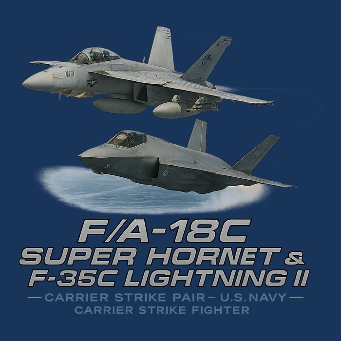 Carrier Strike Pair – F/A-18F & F-35C Infant Baby Jersey Bodysuit