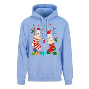 Christmas Socks Pajama Samoyed Dog Puppy Lover Unisex Surf Hoodie