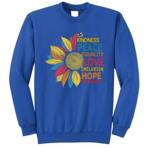 Colorful Sunflower Peace Love Inclusion Equality Diversity Gift Sweatshirt