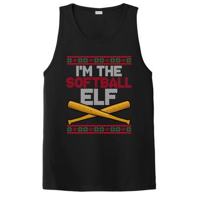 Christmas Softball Player Santa Claus Xmas Day Sport Meaningful Gift PosiCharge Competitor Tank