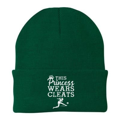 Cool Soccer Princess Wears Cleats Football Knit Cap Winter Beanie