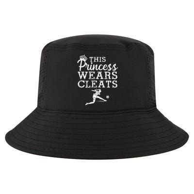 Cool Soccer Princess Wears Cleats Football Cool Comfort Performance Bucket Hat