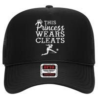 Cool Soccer Princess Wears Cleats Football High Crown Mesh Back Trucker Hat